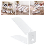 Maxbell Shoes Display Stand Adjustable for Dormitory Living Room Men Leather Shoe White