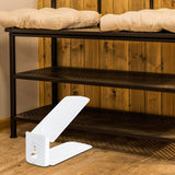 Maxbell Shoes Display Stand Adjustable for Dormitory Living Room Men Leather Shoe White