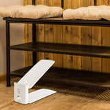 Maxbell Shoes Display Stand Adjustable for Dormitory Living Room Men Leather Shoe Beige