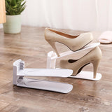 Maxbell Shoes Display Stand Adjustable for Dormitory Living Room Men Leather Shoe Gray