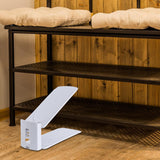 Maxbell Shoes Display Stand Adjustable for Dormitory Living Room Men Leather Shoe Gray