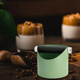 Maxbell Durable Coffee Grounds Box Waste Bin for Cafe Shop Restaurant Green