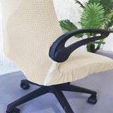 Maxbell Office Chair Cover with Headrest Cover Washable for Dining Room Gaming Chair Milky