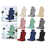 Maxbell Office Chair Cover with Headrest Cover Washable for Dining Room Gaming Chair Milky