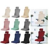 Maxbell Office Chair Cover with Headrest Cover Washable for Dining Room Gaming Chair Milky