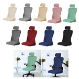 Maxbell Office Chair Cover with Headrest Cover Washable for Dining Room Gaming Chair Milky