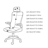 Maxbell Office Chair Cover with Headrest Cover Washable for Dining Room Gaming Chair Milky