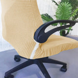 Maxbell Office Chair Cover with Headrest Cover Washable for Dining Room Gaming Chair Beige Yellow