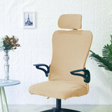 Maxbell Office Chair Cover with Headrest Cover Washable for Dining Room Gaming Chair Beige Yellow