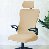 Maxbell Office Chair Cover with Headrest Cover Washable for Dining Room Gaming Chair Beige Yellow