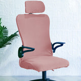 Maxbell Office Chair Cover with Headrest Cover Washable for Dining Room Gaming Chair Pink