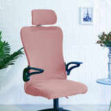 Maxbell Office Chair Cover with Headrest Cover Washable for Dining Room Gaming Chair Pink