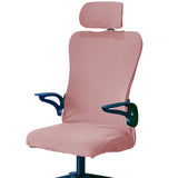 Maxbell Office Chair Cover with Headrest Cover Washable for Dining Room Gaming Chair Pink