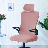 Maxbell Office Chair Cover with Headrest Cover Washable for Dining Room Gaming Chair Pink