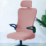 Maxbell Office Chair Cover with Headrest Cover Washable for Dining Room Gaming Chair Pink