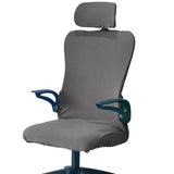 Maxbell Office Chair Cover with Headrest Cover Washable for Dining Room Gaming Chair Dark Gray