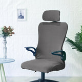 Maxbell Office Chair Cover with Headrest Cover Washable for Dining Room Gaming Chair Dark Gray