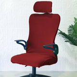 Maxbell Office Chair Cover with Headrest Cover Washable for Dining Room Gaming Chair Red