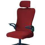 Maxbell Office Chair Cover with Headrest Cover Washable for Dining Room Gaming Chair Red