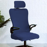 Maxbell Office Chair Cover with Headrest Cover Washable for Dining Room Gaming Chair Blue