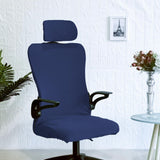 Maxbell Office Chair Cover with Headrest Cover Washable for Dining Room Gaming Chair Blue