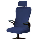 Maxbell Office Chair Cover with Headrest Cover Washable for Dining Room Gaming Chair Blue