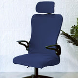 Maxbell Office Chair Cover with Headrest Cover Washable for Dining Room Gaming Chair Blue