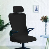 Maxbell Office Chair Cover with Headrest Cover Washable for Dining Room Gaming Chair Black