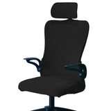 Maxbell Office Chair Cover with Headrest Cover Washable for Dining Room Gaming Chair Black