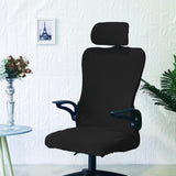 Maxbell Office Chair Cover with Headrest Cover Washable for Dining Room Gaming Chair Black