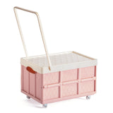 Maxbell Storage Container Clothes Books Folding for Picnic Garden Home pink with wheel