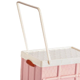 Maxbell Storage Container Clothes Books Folding for Picnic Garden Home pink with wheel