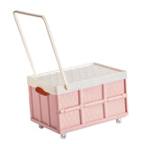 Maxbell Storage Container Clothes Books Folding for Picnic Garden Home pink with wheel