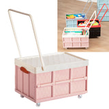 Maxbell Storage Container Clothes Books Folding for Picnic Garden Home pink with wheel