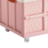 Maxbell Storage Container Clothes Books Folding for Picnic Garden Home pink with wheel