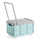 Maxbell Storage Container Clothes Books Folding for Picnic Garden Home blue with wheel