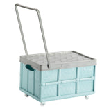 Maxbell Storage Container Clothes Books Folding for Picnic Garden Home blue with wheel