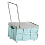 Maxbell Storage Container Clothes Books Folding for Picnic Garden Home blue with wheel