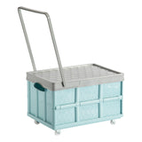 Maxbell Storage Container Clothes Books Folding for Picnic Garden Home blue with wheel