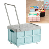 Maxbell Storage Container Clothes Books Folding for Picnic Garden Home blue with wheel