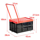 Maxbell Storage Container Clothes Books Folding for Picnic Garden Home black with wheel