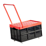 Maxbell Storage Container Clothes Books Folding for Picnic Garden Home black with wheel