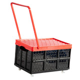 Maxbell Storage Container Clothes Books Folding for Picnic Garden Home black with wheel