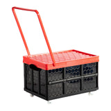 Maxbell Storage Container Clothes Books Folding for Picnic Garden Home black with wheel