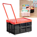 Maxbell Storage Container Clothes Books Folding for Picnic Garden Home black with wheel