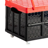 Maxbell Storage Container Clothes Books Folding for Picnic Garden Home black with wheel