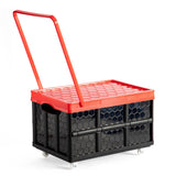 Maxbell Storage Container Clothes Books Folding for Picnic Garden Home black with wheel