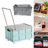 Maxbell Storage Container Clothes Books Folding for Picnic Garden Home blue with wheel bag