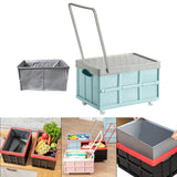 Maxbell Storage Container Clothes Books Folding for Picnic Garden Home blue with wheel bag