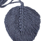 Maxbell Curtain Tiebacks Decoration Bohemian Handmade for Living Room Gray